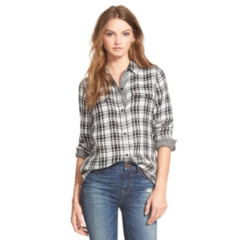 Madewell Kemp plaid ex-boyfriend button down shirt